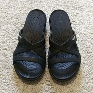Crocs black size 8 sandals